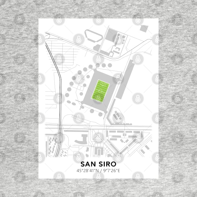 San Siro Map Design by TopFootballStadiums